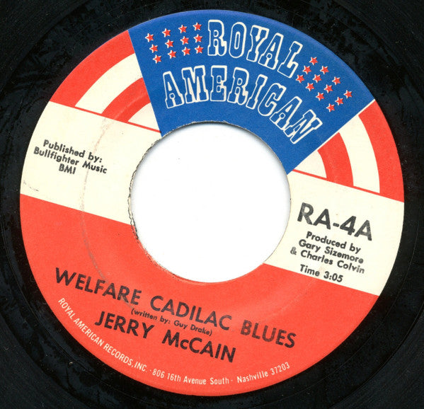 Jerry McCain : Welfare Cadillac Blues / Funky Down Easy (7", Single)