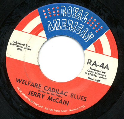 Jerry McCain : Welfare Cadillac Blues / Funky Down Easy (7", Single)