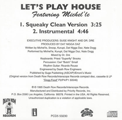Tha Dogg Pound Featuring Michel'le : Let's Play House (CD, Single)