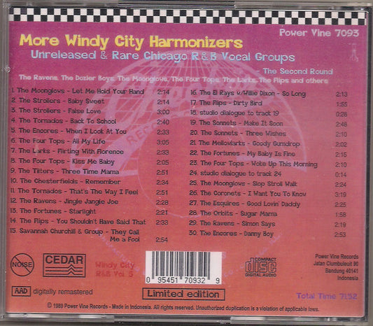 Various : More Windy City Harmonizers (Unreleased & Rare Chicago R&B Vocal Groups - The Second Round) (CD, Comp, Ltd)