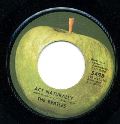 The Beatles : Act Naturally / Yesterday (7", Single, RE)