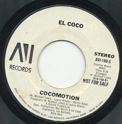 El Coco : Cocomotion (7", Single, Promo, Styrene)