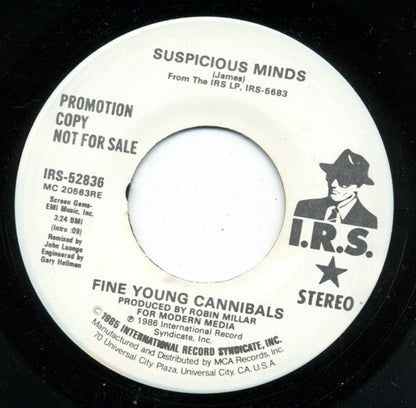 Fine Young Cannibals : Suspicious Minds (7", Single, Promo)