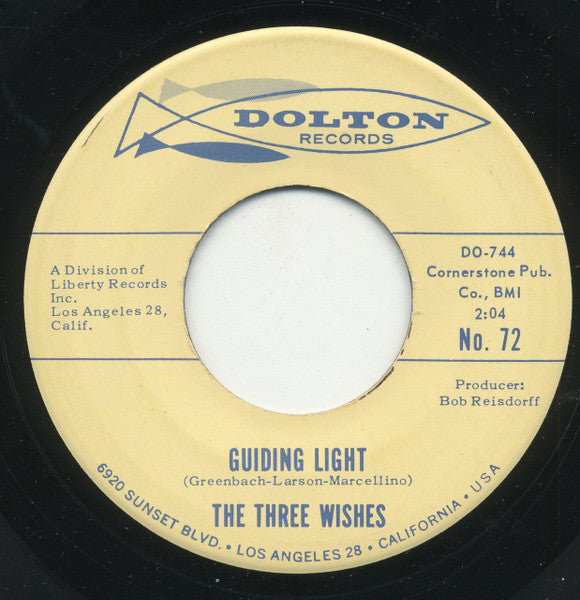 The Three Wishes : Guiding Light (7", Single)