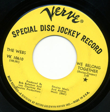 The Webs : We Belong Together / I Want You Back (7", Single, Promo, Yel)