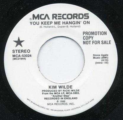 Kim Wilde : You Keep Me Hangin' On (7", Single, Promo, Com)