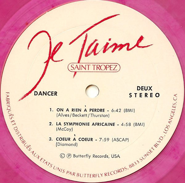 Saint Tropez : Je T'Aime (LP, Album, Pin)