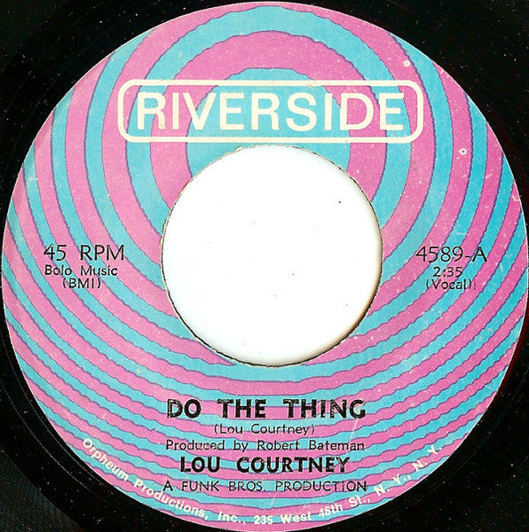 Lou Courtney : Do The Thing / The Man Is Lonely (7", Single)
