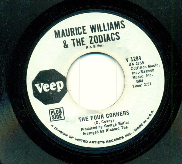 Maurice Williams & The Zodiacs : The Four Corners / My Reason For Livin'  (7", Promo, Styrene)