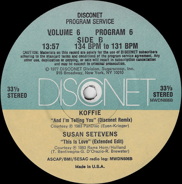 Various : Volume 6 Program 6 (2x12", P/Mixed)