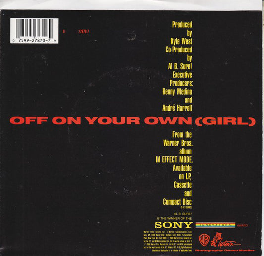 Al B. Sure! : Off On Your Own (Girl) (7")