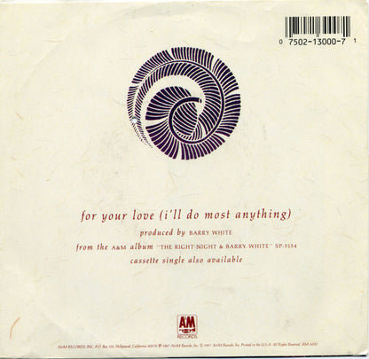 Barry White : For Your Love (I'll Do Most Anything) (7", Single)
