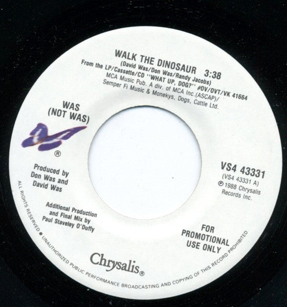 Was (Not Was) : Walk The Dinosaur (7", Single, Promo)