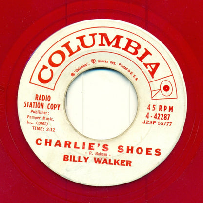 Billy Walker : Charlie's Shoes (7", Single, Promo, Red)