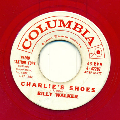 Billy Walker : Charlie's Shoes (7", Single, Promo, Red)