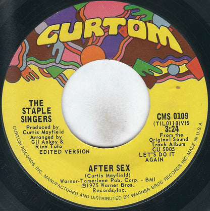 The Staple Singers : Let's Do It Again / After Sex (7", Single, Styrene, Ter)