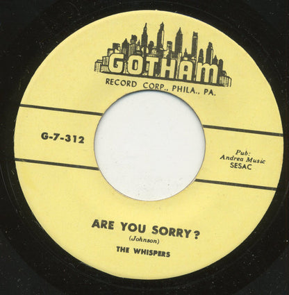 The Whispers (4) : Are You Sorry? (7", Single, RE)