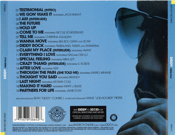 P. Diddy : Press Play (CD, Album, Cle)