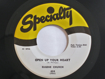 Eugene Church : Open Up Your Heart (7", Single, RE)
