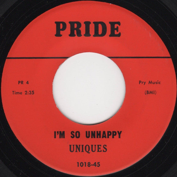 The Uniques (5) : I'm So Unhappy / It's Got To Come From Your Heart (7", Single)