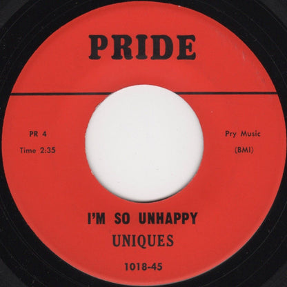 The Uniques (5) : I'm So Unhappy / It's Got To Come From Your Heart (7", Single)
