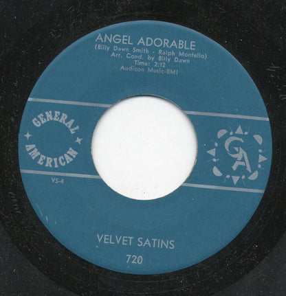 The Velvet Satins : Angel Adorable (7", Single)