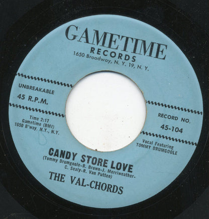 The Val-Chords : Candy Store Love (7", Single, RP)