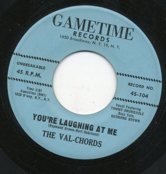 The Val-Chords : Candy Store Love (7", Single, RP)