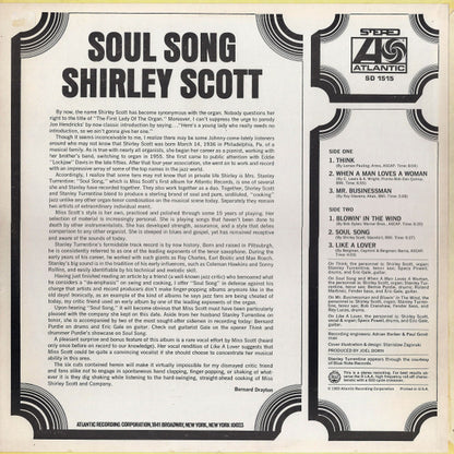 Shirley Scott : Soul Song (LP, PR)