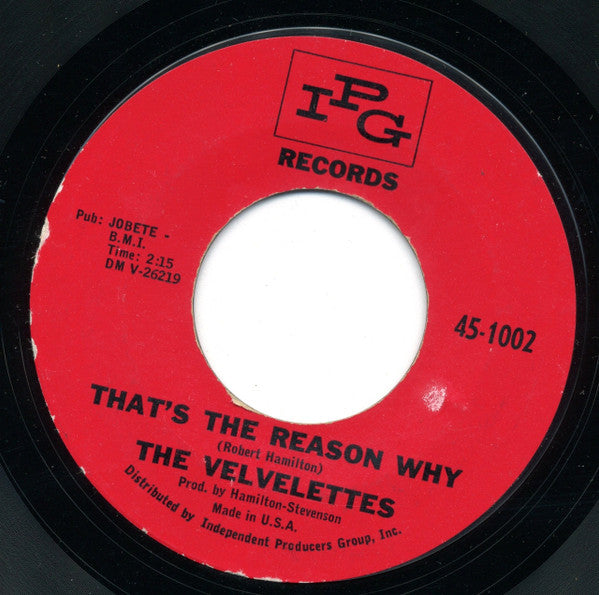 The Velvelettes : There He Goes (7", Single, Styrene)