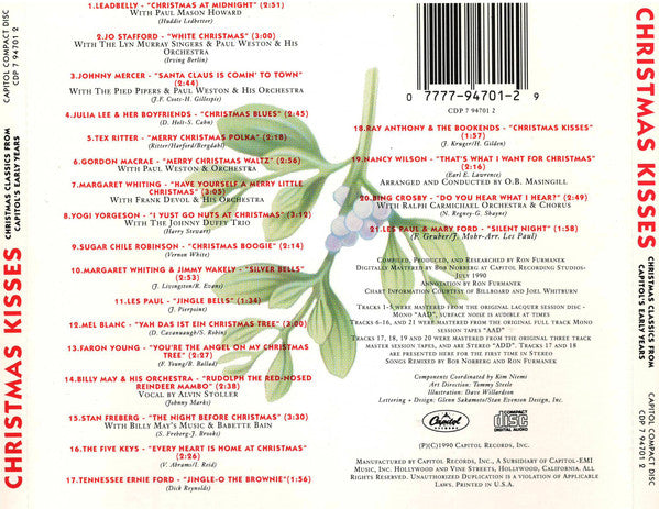 Various : Christmas Kisses: Christmas Classics From Capitol's Early Years (CD, Comp)