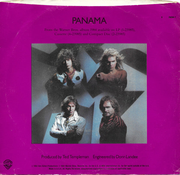 Van Halen : Panama (7", Single, Jac)