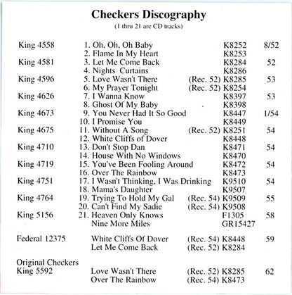 The Checkers : American Heritage Series   Vol. 1 (CD, Comp, Mono)
