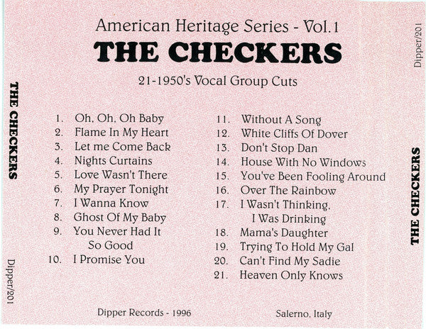 The Checkers : American Heritage Series   Vol. 1 (CD, Comp, Mono)
