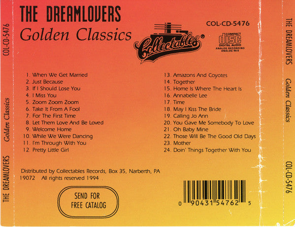The Dreamlovers : A Golden Classics Edition (CD, Comp, Mono)