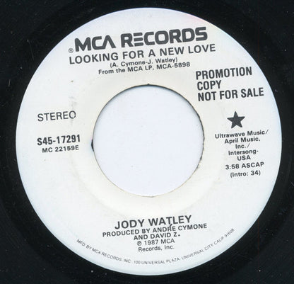 Jody Watley : Looking For A New Love (7", Single, Promo)