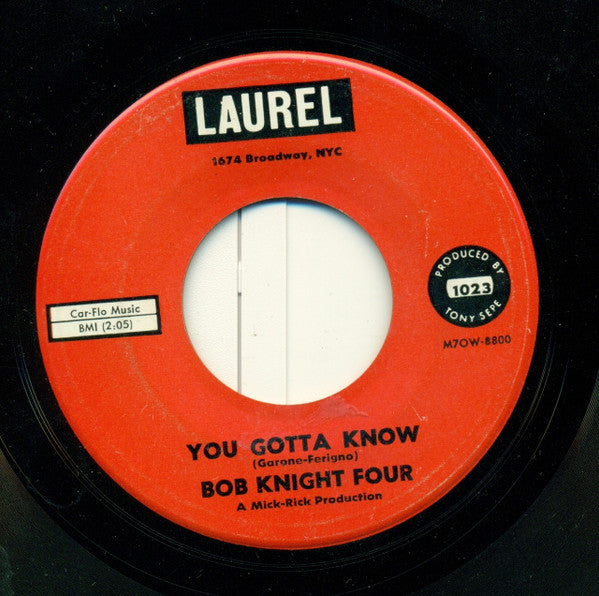 Bob Knight Four : For Sale / You Gotta Know (7", Single)