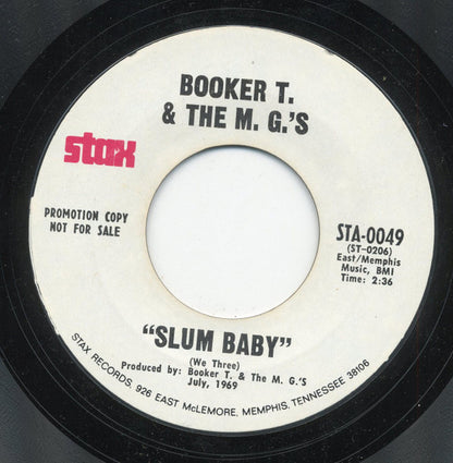 Booker T & The MG's : Slum Baby (7", Single, Promo, Styrene)