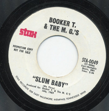 Booker T & The MG's : Slum Baby (7", Single, Promo, Styrene)