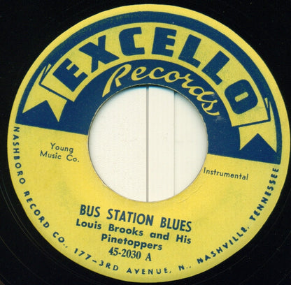 Louis Brooks And His Hi-Toppers : Bus Station Blues / Waddle Trot (7", Single)