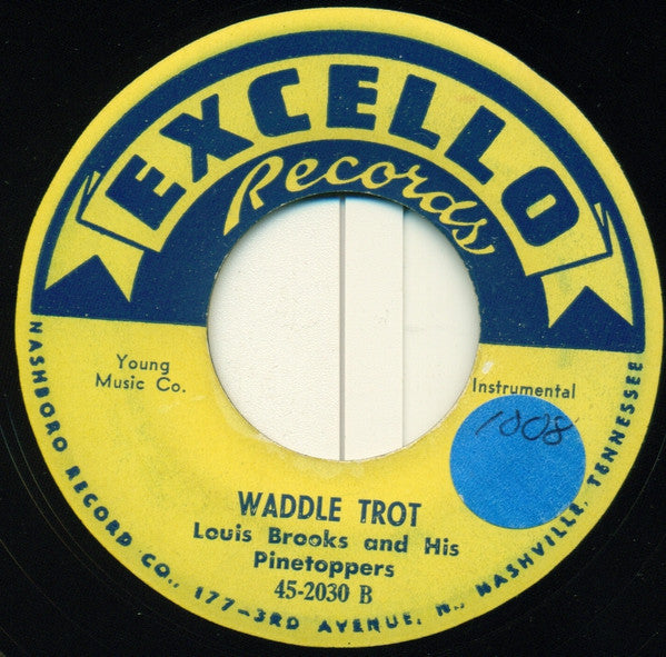 Louis Brooks And His Hi-Toppers : Bus Station Blues / Waddle Trot (7", Single)