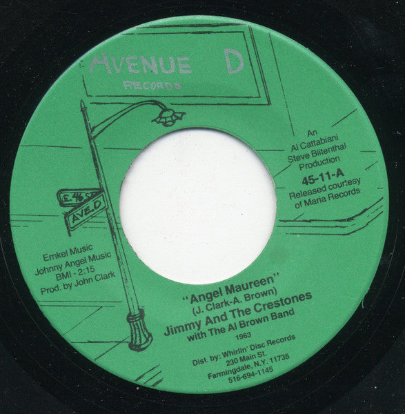 Jimmy & The Crestones : Angel Maureen / New Girl On My Block (7", RE)