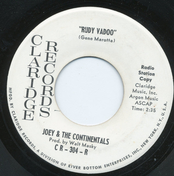 Joey & The Continentals : She Rides With Me / Rudy Vadoo (7", Single, Promo)