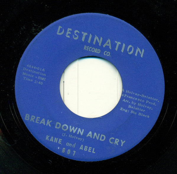 Kane & Abel (2) : Break Down And Cry / Twist Is Back (7")