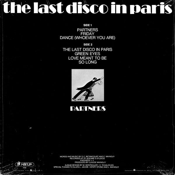 Partners : The Last Disco In Paris (LP, Album, Promo)