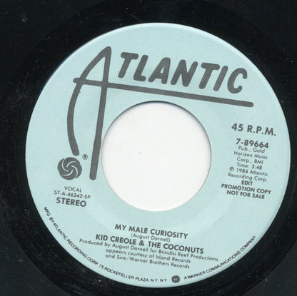 Kid Creole And The Coconuts : My Male Curiosity (7", Single, Promo)
