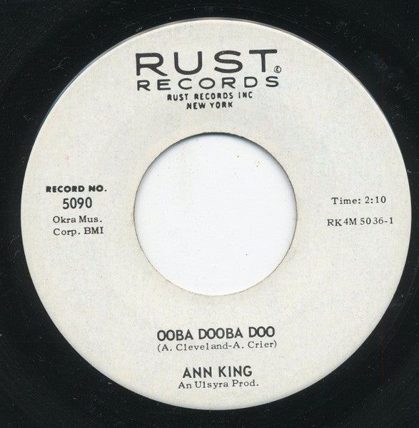 Annette King : Ooba Dooba Doo / Tears On My Pillow  (7", Single)