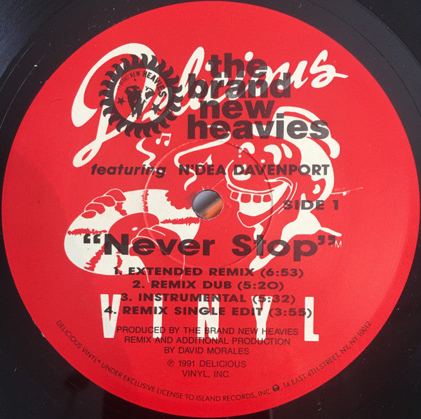 The Brand New Heavies Featuring N'Dea Davenport : Never Stop (12")