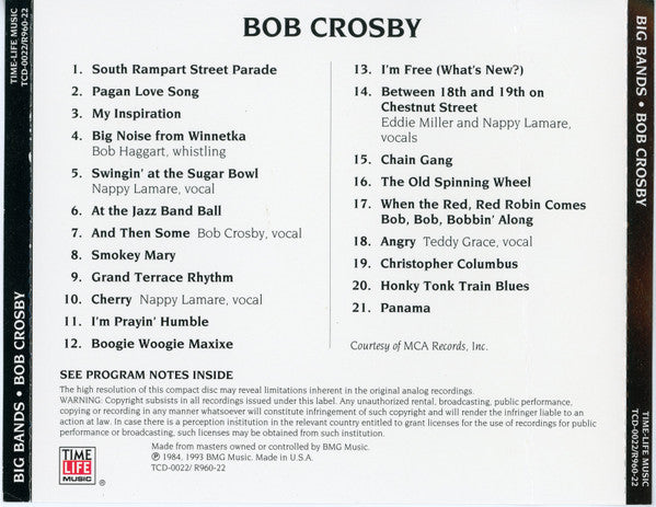 Bob Crosby : Bob Crosby (CD, Comp)