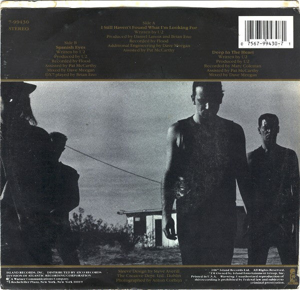U2 : I Still Haven't Found What I'm Looking For (7", Single, Spe)